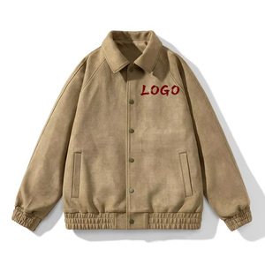 Tùy Chỉnh Mới Thiết Kế Thời Trang Đồng Bằng Màu Sắc Túi Cộng Với Kích Thước Người Đàn Ông Của Áo Khoác Varsity Bóng Chày Softshell Máy Bay Ném Bom Da Lộn Áo Khoác Cho Nam Giới - Product Image 1