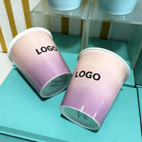 Tasse à café en porcelaine 280 ml, dégradé de couleurs, en gros, couleur unie, résistante aux hautes températures, compatible lave-vaisselle et micro-ondes