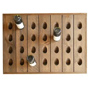 Wood Riddling Wine Rack Wand montage Hanging Distressed für Weinlagerung und Pflanzer Home Decor