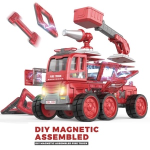 Jouets <span class=keywords><strong>de</strong></span> construction <span class=keywords><strong>de</strong></span> véhicules militaires à assembler magnétiquement, jouets magnétiques en plastique 3D pour enfants, cadeau - Product Image 2