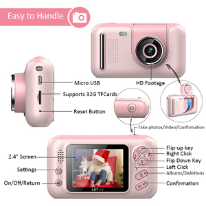 Sevimli çocuk kamera çocuk dijital kameralar 2.4 inç HD ekran kamera fotoğrafçı eğitici oyuncaklar Video kaydedici doğum günü hediyesi - Product Image 2