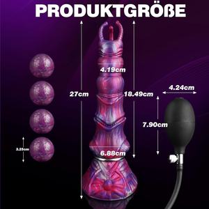 YX YX-GS323 27cm 괴물 XXL 난양 플러그 풍선 100% 방수 실리콘 딜도 외계인 매듭 드래곤 계란 722g - Product Image 4