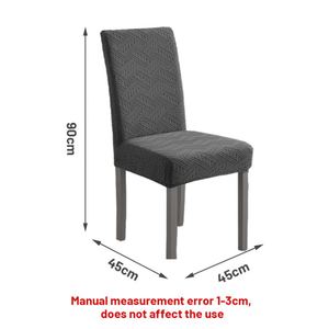 Housse de chaise jacquard pour mariage, 2 pièces, élastique en spandex, demi-housse de siège de chaise de salle à manger pour banquet - Product Image 5