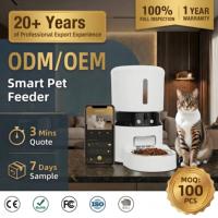 Comedero Automático Inteligente para Mascotas de Acero Inoxidable y Plástico de 4L, con Cámara, WiFi, Control por Aplicación Móvil, Sistema Tuya, Enchufe EU/US