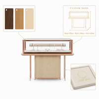 Comptoir de présentation de bijoux en bois sur mesure avec éclairage LED pour les magasins de bijoux en gros