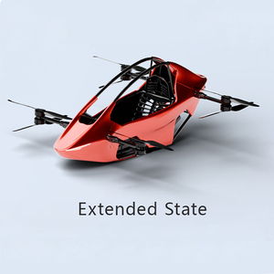 Red Rotary Wing VTOL Aircraft Battery Powered Lightweight Carbon Fiber Single Seat 1080P <b>Camera</b> Helicopter Vertical Take Landing - Product Image 5