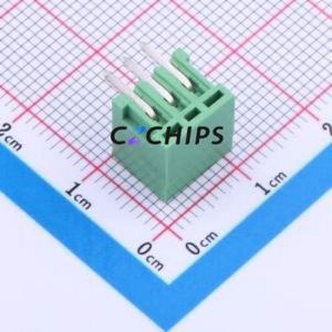 JL15EDGRC-25403G01 Plug-in Terminal Block Bent Lead Through Hole,P=2.54mm Board-to-Board / Socket - Closed 1x3P 2.54mm Green - Product Image 2
