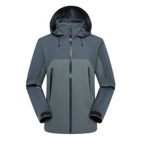 Veste unisexe légère à coque rigide, imperméable, coupe-vent, à coutures invisibles, pour sports de plein air, pêche, randonnée, avec capuche