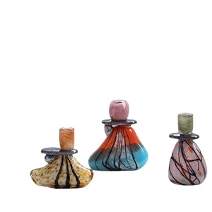 Colorful Glass Candle Holder Creative Candle Holder Ornament for Home Decoration