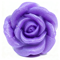 Savon en barre transparent fait main à la rose violette avec vitamine E et huiles essentielles naturelles, savon de bain, vente en gros directe d'usine OEM ODM