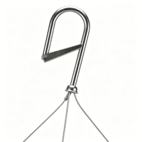 Séchoir rectangulaire en acier inoxydable à 20 pinces, cintre à chaussettes coupe-vent avec crochet pivotant et embouts de protection souples, conception sans trace