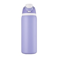 40oz Geïsoleerde Sportwaterfles met Fruitinfuser, 304 RVS Vacuüm Geïsoleerde Tumbler met Rietje en Handgreep, 12-24 uur Thermisch