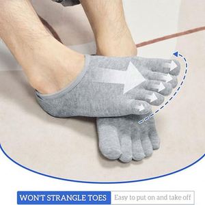 Solid Color Lightweight Invisible Low Cut Five-Finger <b>Toe</b> Pilates Socks - Product Image 5