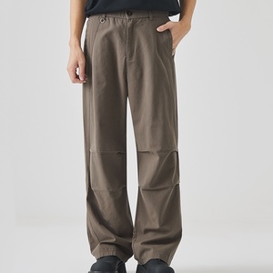 Ropa de trabajo para hombre, pantalones de paracaidista, pantalones de carga de pierna recta holgados de alta gama, pantalones informales de pierna ancha - Product Image 1