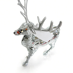 Vente en gros de <span class=keywords><strong>rennes</strong></span> en verre miroir personnalisés pour boule disco, pour Noël, décoration de fête moderne et rétro, ornement festif en vrac - Product Image 4