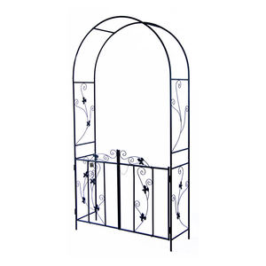 Vendita calda mobili da giardino struttura in acciaio verde arco in acciaio porte d'ingresso anteriori in ferro battuto Villa doppio cancello disegni - Product Image 2