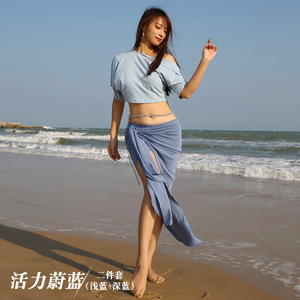 Dpwn999 caliente árabe Sexy traje de <span class=keywords><strong>danza</strong></span> del vientre Tribal gitano círculo falda conjunto trajes de baile traje Top sujetador cadera bufanda falda OEM - Product Image 6