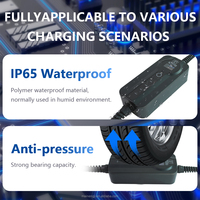 Nouveau chargeur EV portable 3,5-7-11-22KW Type 2 Type 1 Prise IP65 Chargeur rapide avec courant réglable 16A-32A