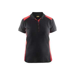 BLAKLADER-Polo Mujer 339010509956M Negro/Rojo-EAN 7330509479568 CAMISETAS Y POLOS DE TRABAJO - Product Image 1