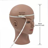 Tête de mannequin chauve faisant une perruque tête de poupée de cosmétologie professionnelle pour la fabrication de perruque affichant des cheveux de lunettes avec des épingles en T