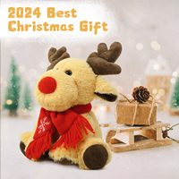 Chinesische Fabrik: Niedliches 22cm Weihnachts-Rentier Plüschtier für Kinder, Mädchen, Jungen, Schlafzimmer, Heim-Party-Dekoration, Neujahrs-Wintergeschenkidee