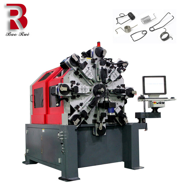 Automatic CNC 12-Axis Spring Making & Coiling Machine with Motor Baorui Brand 1.5kW Power