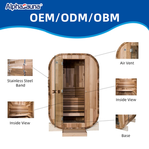 Lujo 1-2 personas al aire libre Cedar Cube Sauna Room Square Spa Sauna Cabina por fabricante - Product Image 4