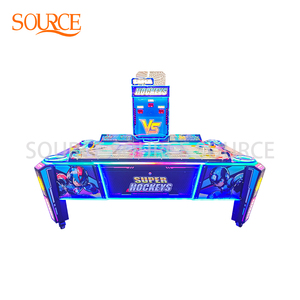 SOURCE Grande taille incurvée à jetons Table de hockey à air électrique Machine de jeu d'arcade ami meilleur jeu choisi - Product Image 5