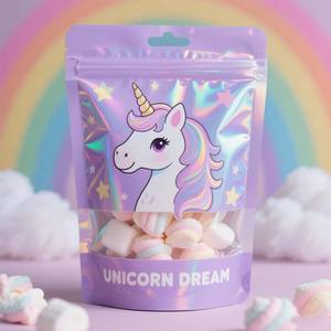 Humedad troquelada a prueba de olores para ventana de exhibición de bolsa de soporte para aperitivos de granos de café Jelly Chocolate (3,5G-28g de papel de aluminio) - Product Image 1