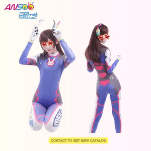 Disfraz de <span class=keywords><strong>Cosplay</strong></span> de D.Va, Disfraz de Juego para Mujer Adulta e Infantil, Impresión 3D, Spandex, Disfraz de Halloween, Traje Zentai con Peluca, Pistola, D.Va Cos - Product Image 2