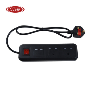 Cable de extensión de 2 vías de alta calidad 13A Fused UK Plug Cable de extensión de 1,5 metros Tira de alimentación Enchufes blancos del Reino Unido - Product Image 1