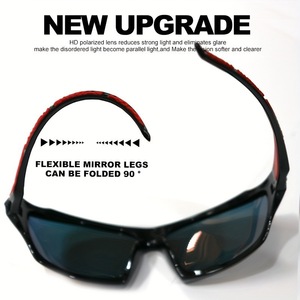 New Style Unisex Bike <strong>Sunglasses</strong> <strong>Sports</strong> UV400 Road Cycling PC Lenses HD <strong>Polarized</strong> Light Weight Full Rim Orange Gold <strong>Sport</strong> - Product Image 5