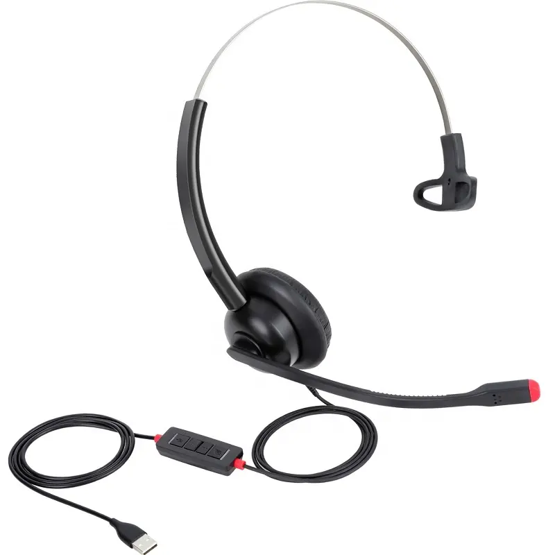 वायर्ड ईरफ़ोन के साथ माइक्रोफोन में स्काइप के लिए यूएसबी Headphones हेडसेट्स-लाइन पर-लाइन संचार समारोह के लिए नियंत्रण