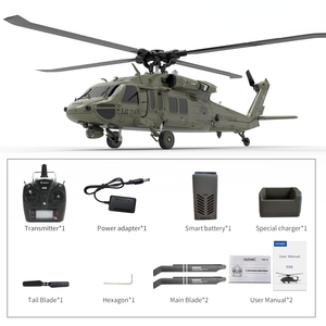 Système F09 <span class=keywords><strong>UH60</strong></span> Black Hawk 2.4G 6CH 3D6G double moteur à entraînement direct sans balais échelle 1:47 hélicoptère RC Flybarless - Product Image 6