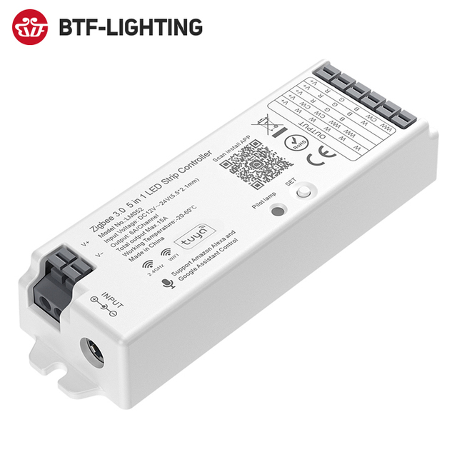 Support Phil Ips H Ue and Sam Sung Tuya Smart Life APP RGB CCT 5in1 RGBW Zigbee Led Controller