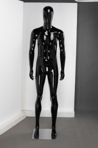 <span class=keywords><strong>Mannequin</strong></span> Femme Noir Brillant avec Tête, 68,9 Pouces, en Plastique, Présentoir de Vêtements en Pose Debout <span class=keywords><strong>sur</strong></span> <span class=keywords><strong>Socle</strong></span> en Verre - Product Image 2