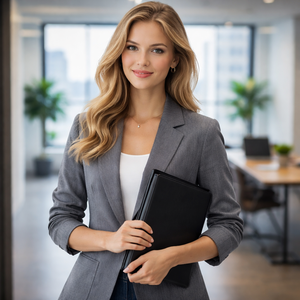 <span class=keywords><strong>Blazer</strong></span> <span class=keywords><strong>Grigio</strong></span> in Puro Lino Personalizzato per <span class=keywords><strong>Donna</strong></span> con Design a Risvolto - Fornitore di Alta Qualità che Offre Eleganza per Abbigliamento Casual - Product Image 4