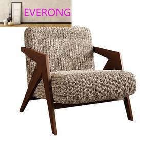 Set di Poltrona Singola in Legno Massello Neo-Cinese e Mid-Vintage, Divano Classico per <span class=keywords><strong>B</strong></span>&<span class=keywords><strong>B</strong></span>/Hotel, Salotto e Reception - Product Image 5