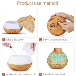 Meilleures ventes Humidificateur d'air 400 ml avec diffuseur d'huiles essentielles LED multicolore Utilisation domestique et commerciale Prise US Garantie 1 an - Product Image 4