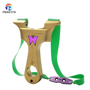 Piaoyu Nuevo Tirachinas de Acero Inoxidable con Diseño de Dientes de Dragón Dorado y Bandas de Goma para Caza al Aire Libre - Product Image 1