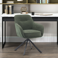 Chaise de bureau à domicile de style nordique à succès, petite chaise de bureau pivotante avec pieds en fer, design moderne en tissu et en maille