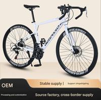 Vente directe d'usine, vélo de route à changement de vitesse en acier à haute teneur en carbone, ultra-léger, frein à disque mécanique avant et arrière