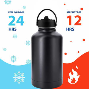<span class=keywords><strong>Thermos</strong></span> isolé de 2 <span class=keywords><strong>litres</strong></span> avec poignée paracorde pour garder le froid 24 heures Gym Half Gallon Water Flask Stainless Steel Jug 64 Oz - Product Image 6