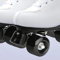 Patins à roulettes à double rangée HQD K028 en similicuir, roulements ABEC-7, châssis en alliage, roues lumineuses, légers, durables, pour usage extérieur