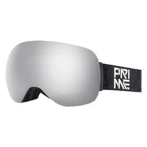 Kacamata Ski profesional, kacamata Ski profesional lapisan ganda Anti kabut magnetik tahan angin musim dingin untuk pemula