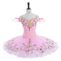 Tutu de Ballet adulte professionnel avec des Costumes de scène imprimés de conception de crêpe de danse de broderie classique de fée pour des filles