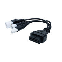 Cable Convertidor OBD2 a 3 Pines, 4 Pines y 6 Pines, Impermeable IP67, 12V, para Automóviles y Motocicletas, con Adaptador