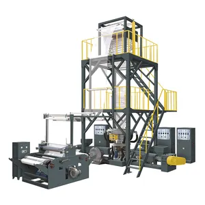 High Output High Speed Plastic Polyethylene HDPE LDPE PE Film Blowing 3-layer Co-extrusion Blown Film Extrusion Line Machine
