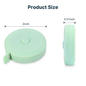 Ruban à mesurer corporel à double échelle avec bouton-poussoir de 60 pouces (1,5 mètre) pour l'artisanat et la couture - Product Image 3
