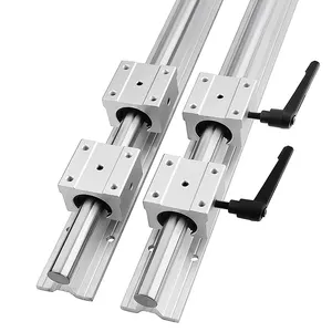 SBR20 SBR25 SBR30 SBR40 Kit CNC Rail de guidage linéaire en aluminium avec curseur de bloc 1000mm 1500mm 2000mm Système automatique fourni